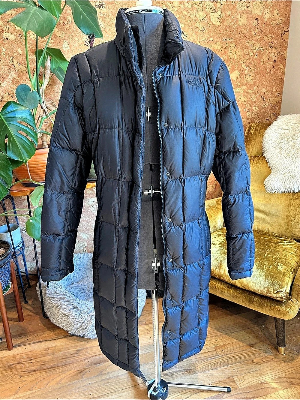 The North Face Women's Long Down Puffer Coat Black Large ✨EUC✨